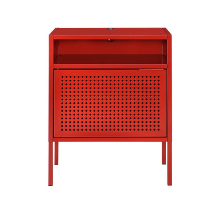 Elements International Ember CEB400NSE Nightstand - Red - American Furniture of Slidell