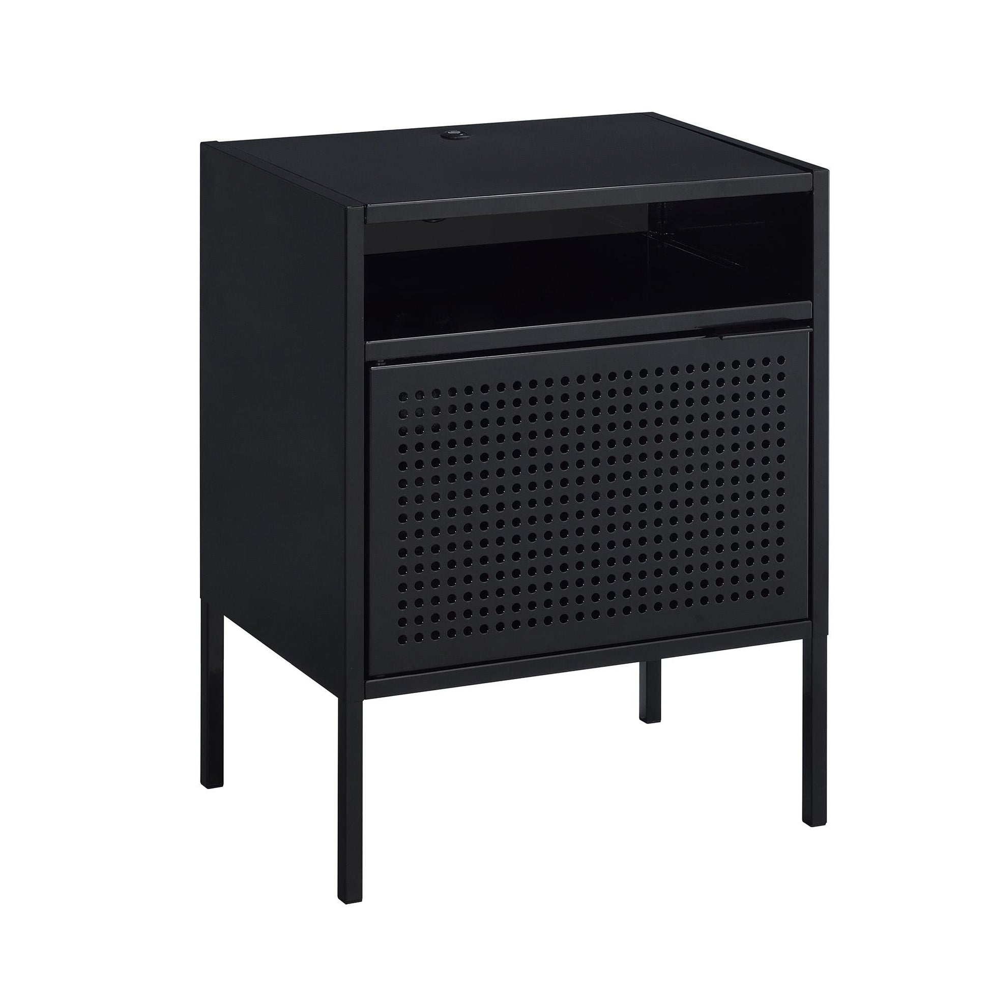 Elements International Ember CEB800NSE Nightstand - Black - American Furniture of Slidell