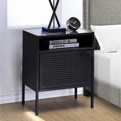 Elements International Ember CEB800NSE Nightstand - Black - American Furniture of Slidell