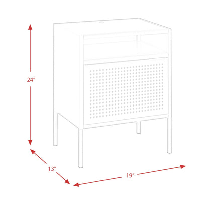 Elements International Ember CEB800NSE Nightstand - Black - American Furniture of Slidell