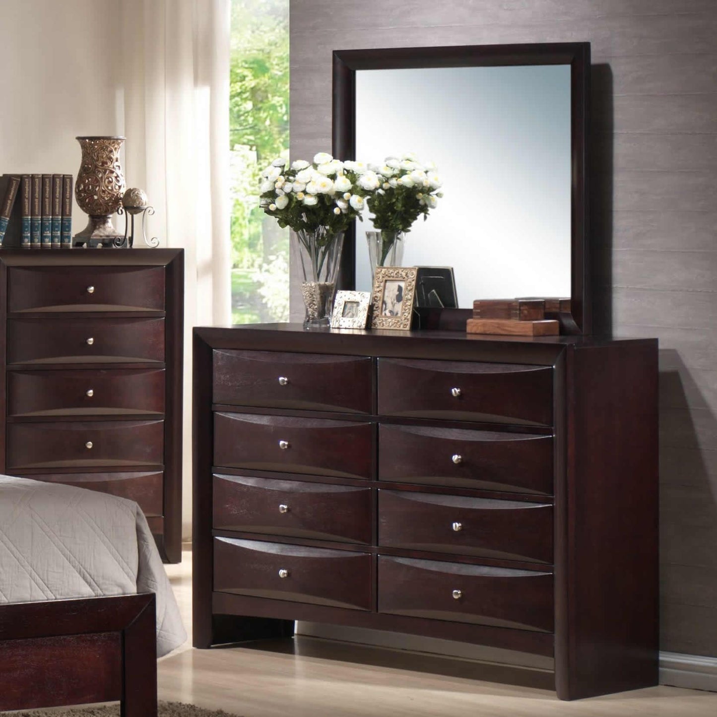 Elements International Emily Dresser Mirror EM200MR - American Furniture of Slidell