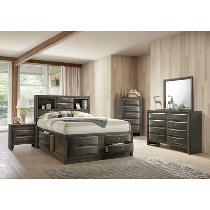 Elements International Emily EG199QB Queen Storage Bed - American Furniture of Slidell