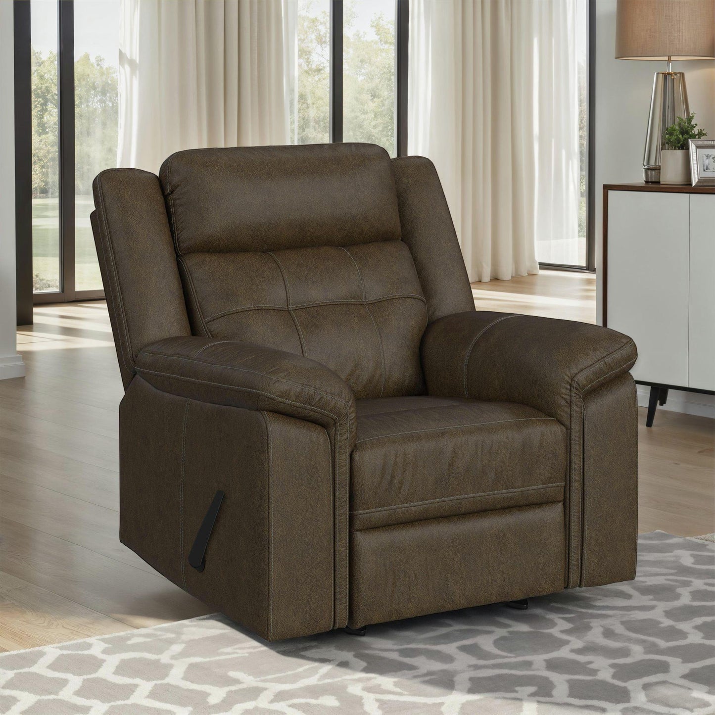 Elements International Epic U - 16520 - 9830 - 106 Rocker Recliner - American Furniture of Slidell