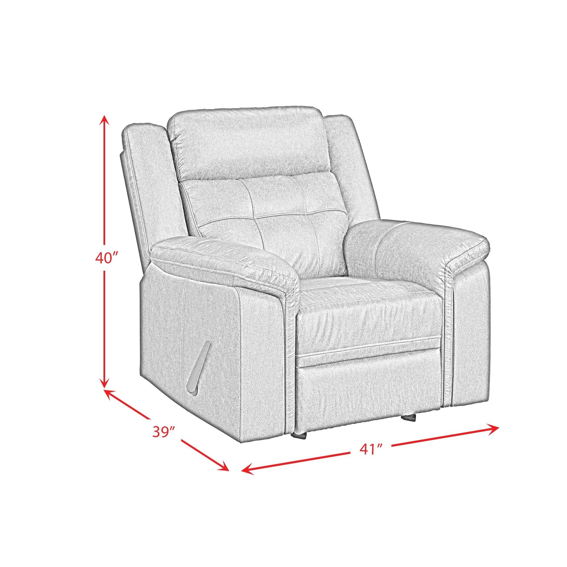 Elements International Epic U - 16520 - 9830 - 106 Rocker Recliner - American Furniture of Slidell