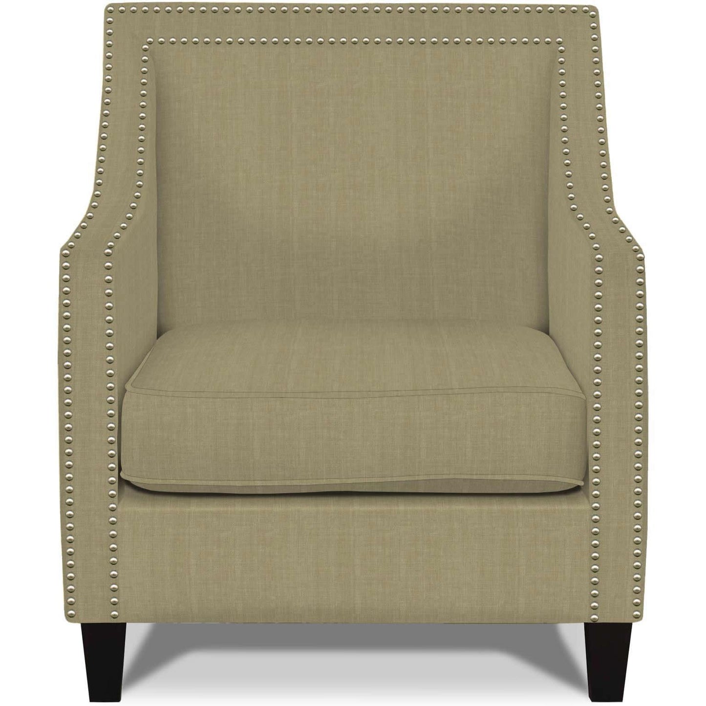 Elements International Erica UER082100CA Chair with Chrome Nails - Heirloom Natural - American Furniture of Slidell
