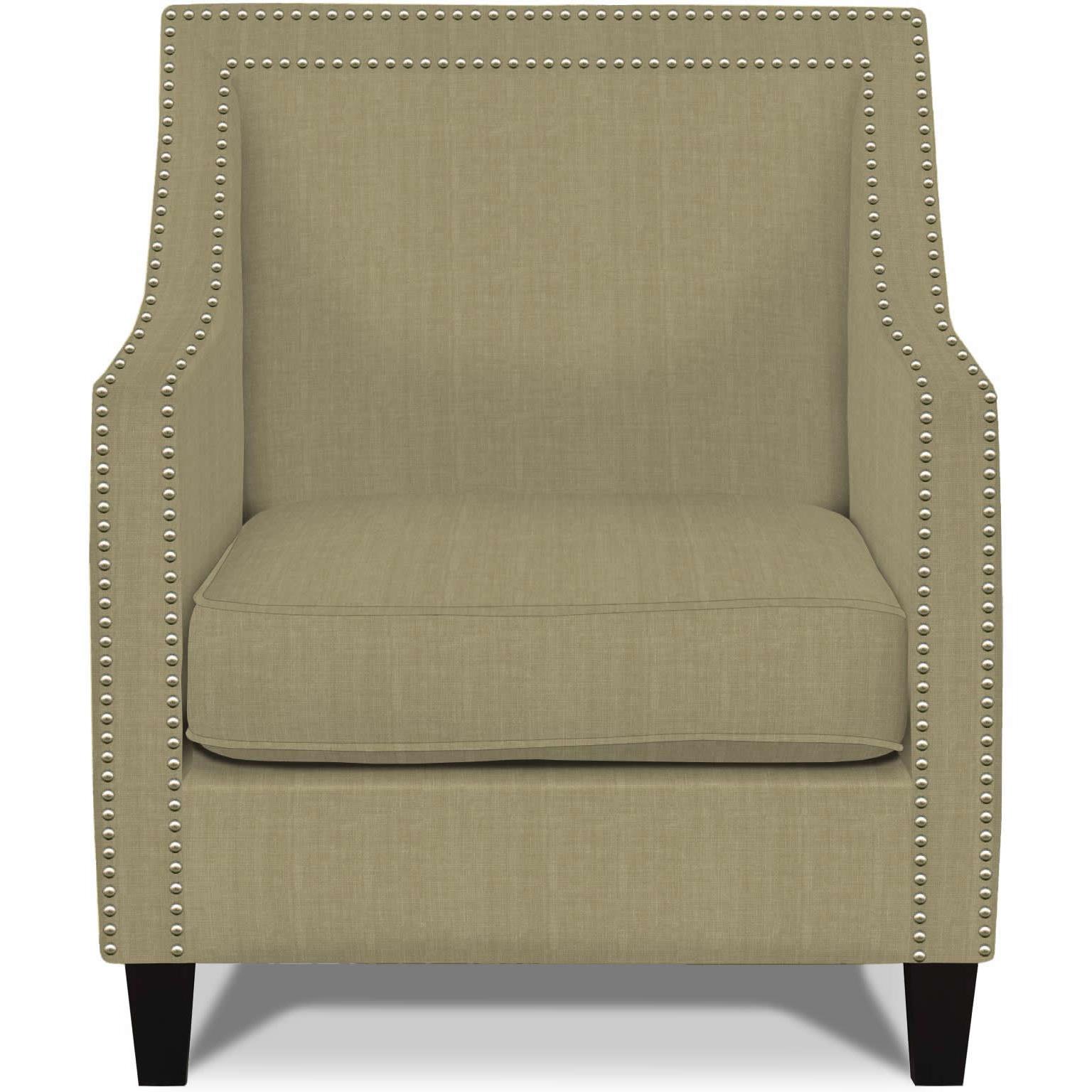 Elements International Erica UER082100CA Chair with Chrome Nails - Heirloom Natural - American Furniture of Slidell