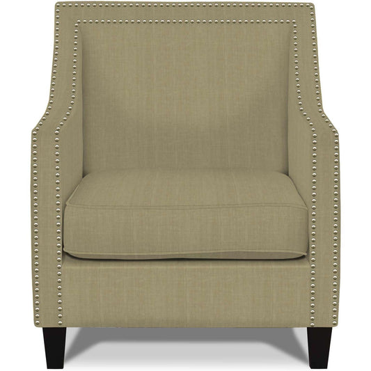Elements International Erica UER082100CA Chair with Chrome Nails - Heirloom Natural - American Furniture of Slidell