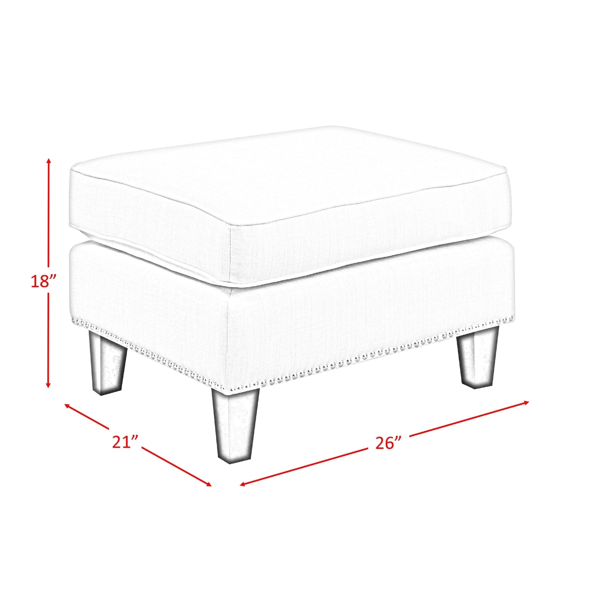 Elements International Erica UER090000CA Ottoman - American Furniture of Slidell