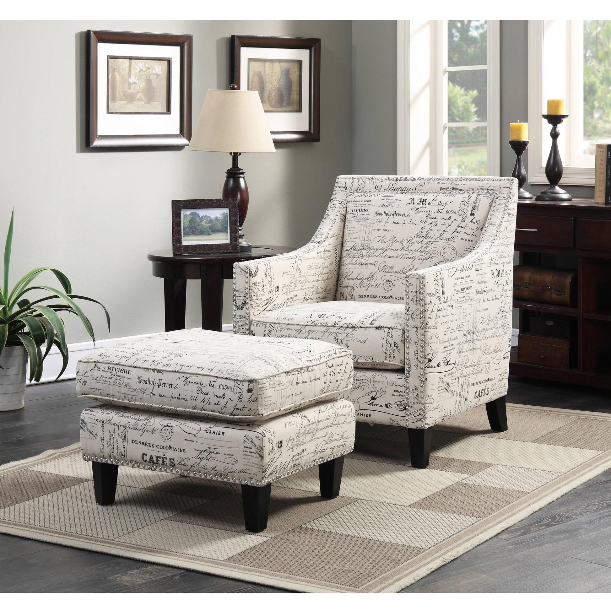 Elements International Erica UER636000CA Ottoman - American Furniture of Slidell