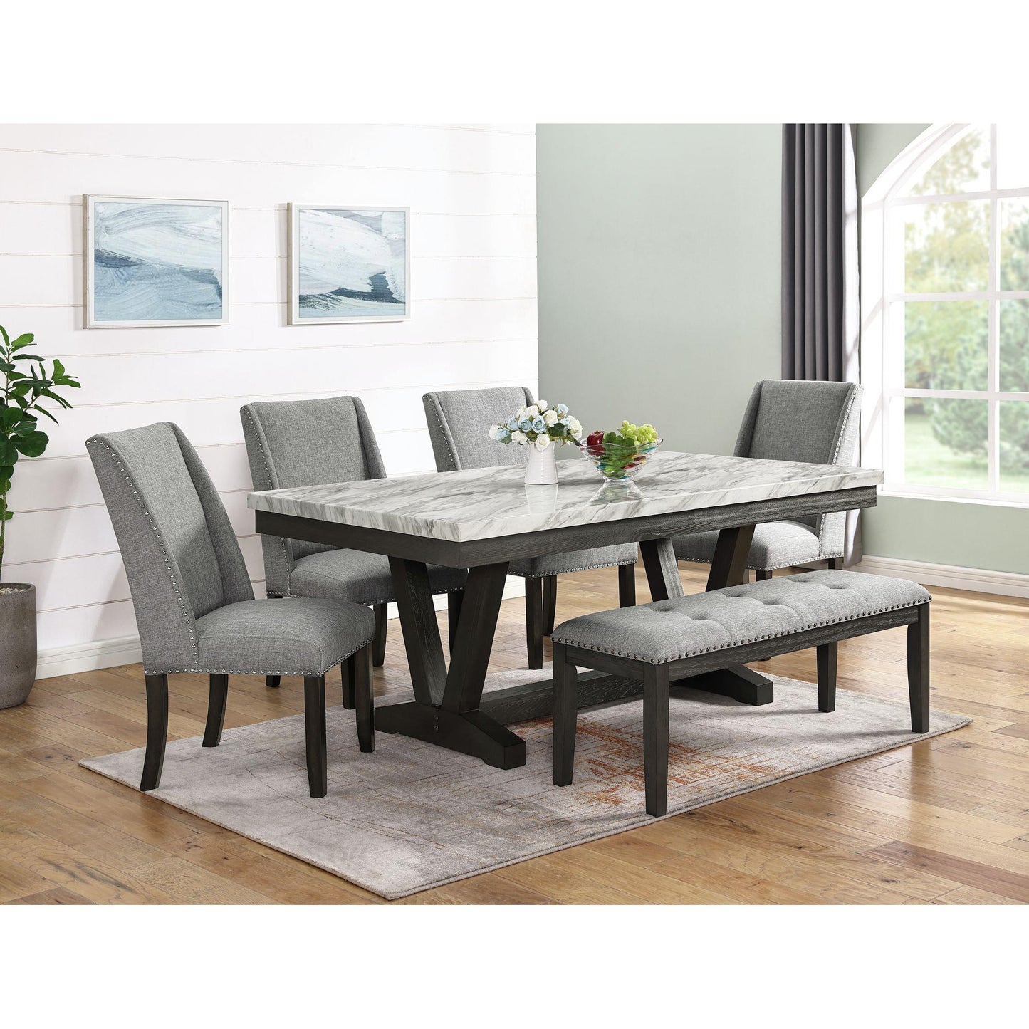 Elements International Everdeen D - 4930 - 7 - BN Bench - American Furniture of Slidell