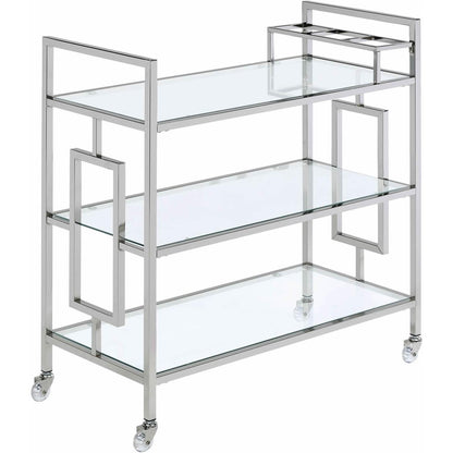 Elements International Ezra Serving Bar Cart - American Furniture of Slidell