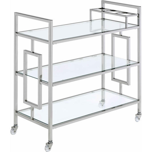 Elements International Ezra Serving Bar Cart - American Furniture of Slidell