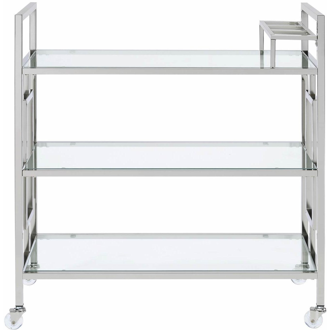 Elements International Ezra Serving Bar Cart - American Furniture of Slidell