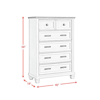 Elements International Farmington B - 9890 - 7 - CH 5 - Drawer Chest - American Furniture of Slidell