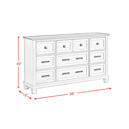 Elements International Farmington B - 9890 - 7 - DR 9 - Drawer Dresser - American Furniture of Slidell