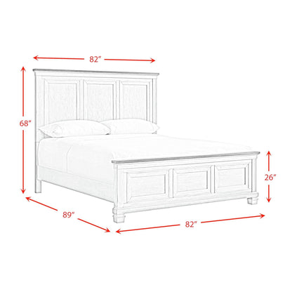 Elements International Farmington B - 9890 - 7 - KB King Panel Bed - American Furniture of Slidell