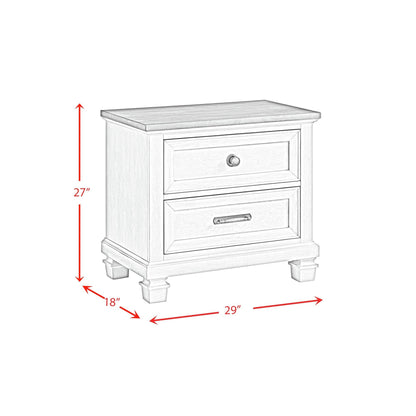 Elements International Farmington B - 9890 - 7 - NS 2 - Drawer Nightstand - American Furniture of Slidell