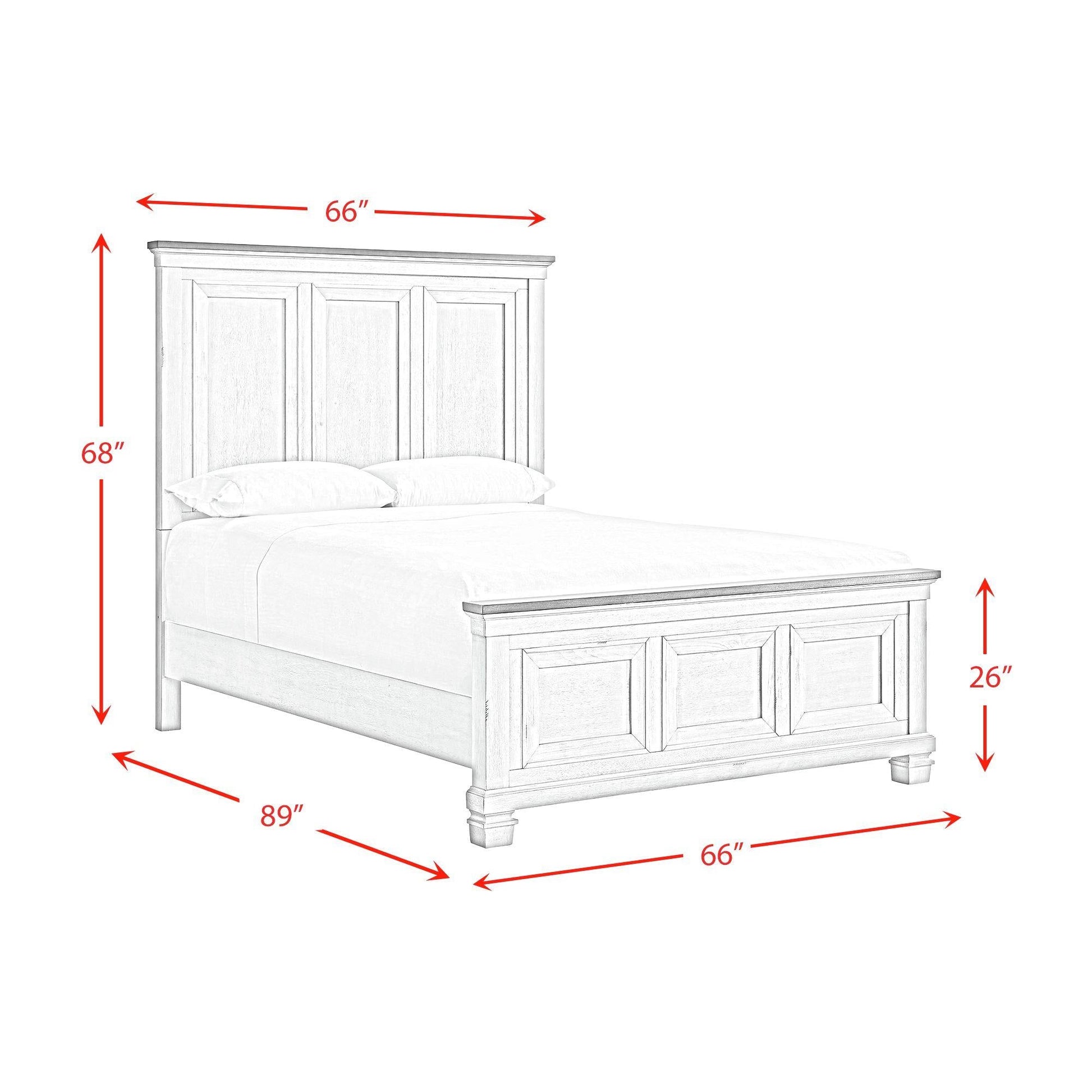 Elements International Farmington B - 9890 - 7 - QB Queen Panel Bed - American Furniture of Slidell