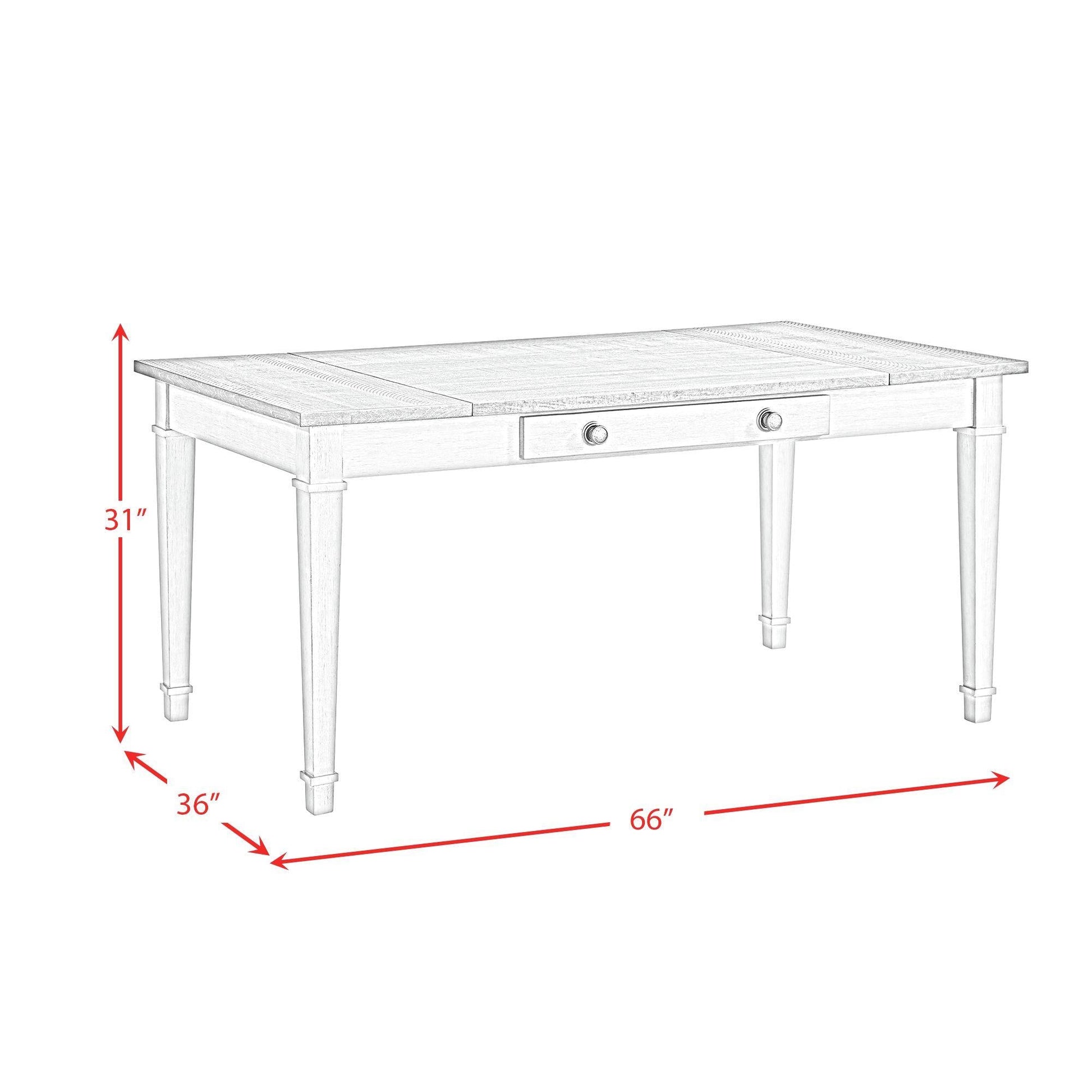 Elements International Farmington D - 9890 - 7 - DT Rectangular Dining Table - American Furniture of Slidell