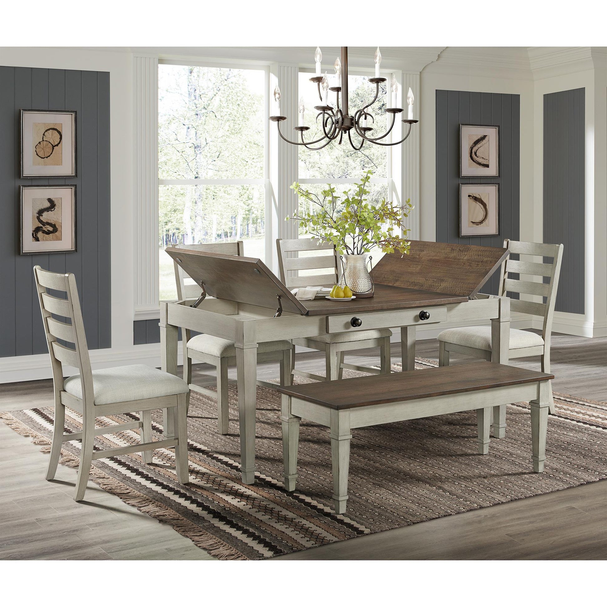 Elements International Farmington D - 9890 - 7 - SC Ladder Back Dining Side Chair - American Furniture of Slidell