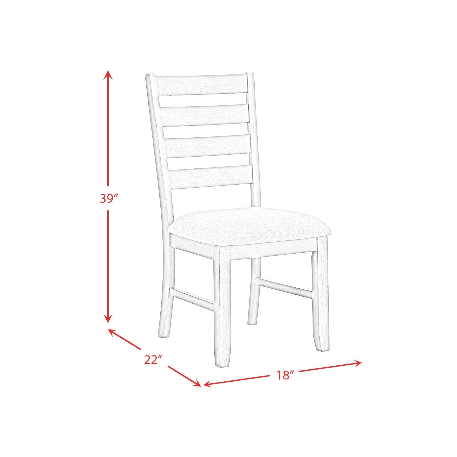 Elements International Farmington D - 9890 - 7 - SC Ladder Back Dining Side Chair - American Furniture of Slidell