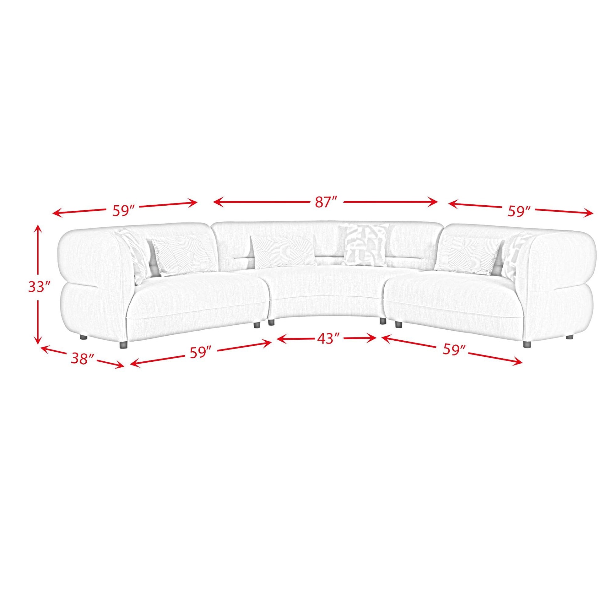 Elements International Four Seasons U - 15310 - 11110 - SS Sectional Set - American Furniture of Slidell