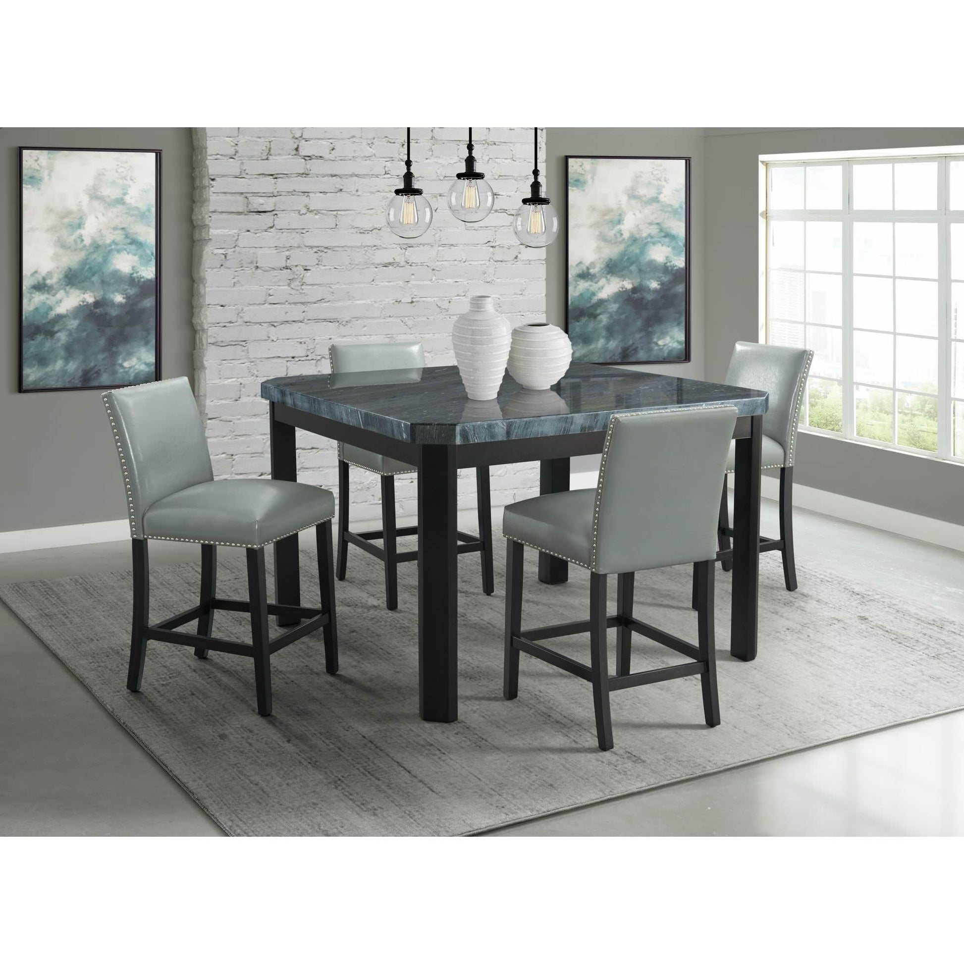 Elements International Francesca CFC300CTTC Counter Height Dining Table - Grey - American Furniture of Slidell