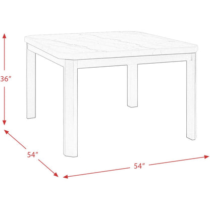 Elements International Francesca CFC300CTTC Counter Height Dining Table - Grey - American Furniture of Slidell