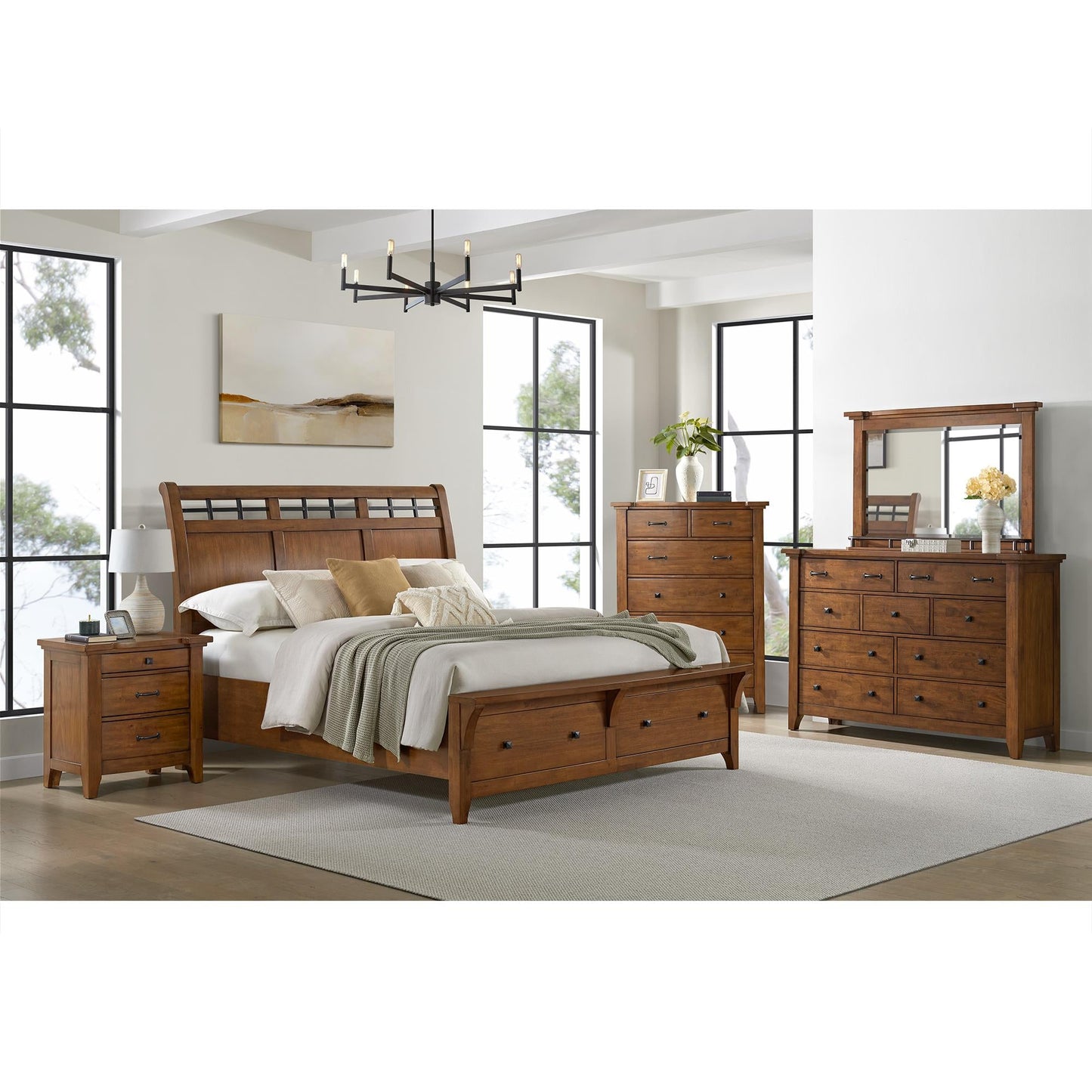 Elements International Gage B - 15580 - 5 - NS 3 - Drawer Nightstand - American Furniture of Slidell