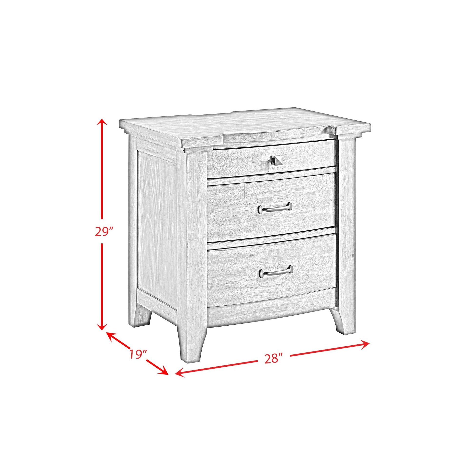 Elements International Gage B - 15580 - 5 - NS 3 - Drawer Nightstand - American Furniture of Slidell