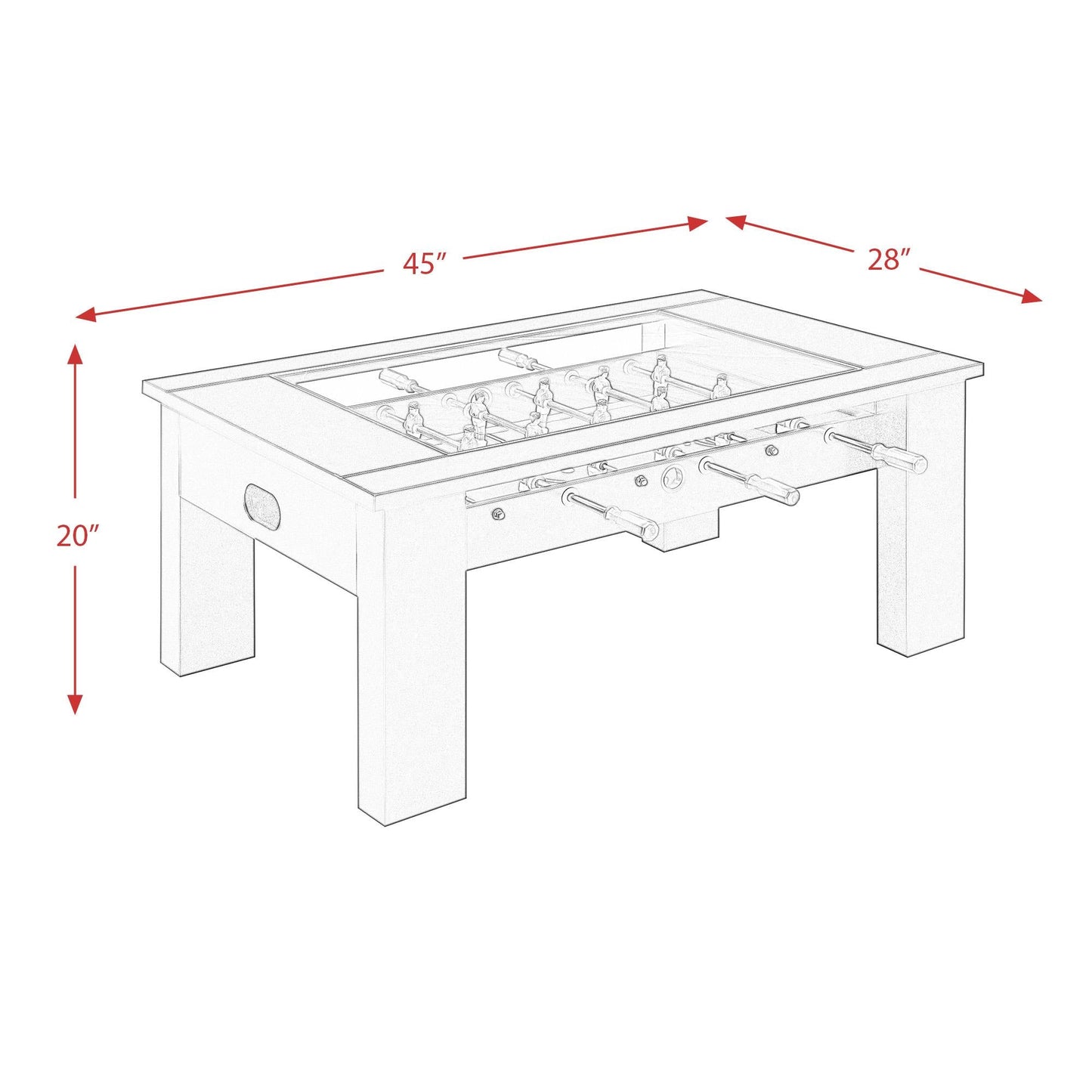 Elements International Giga GTGG100FT Foosball Table - American Furniture of Slidell
