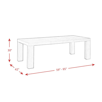 Elements International Grady DGD218DTB Rectangle Dining Table - American Furniture of Slidell