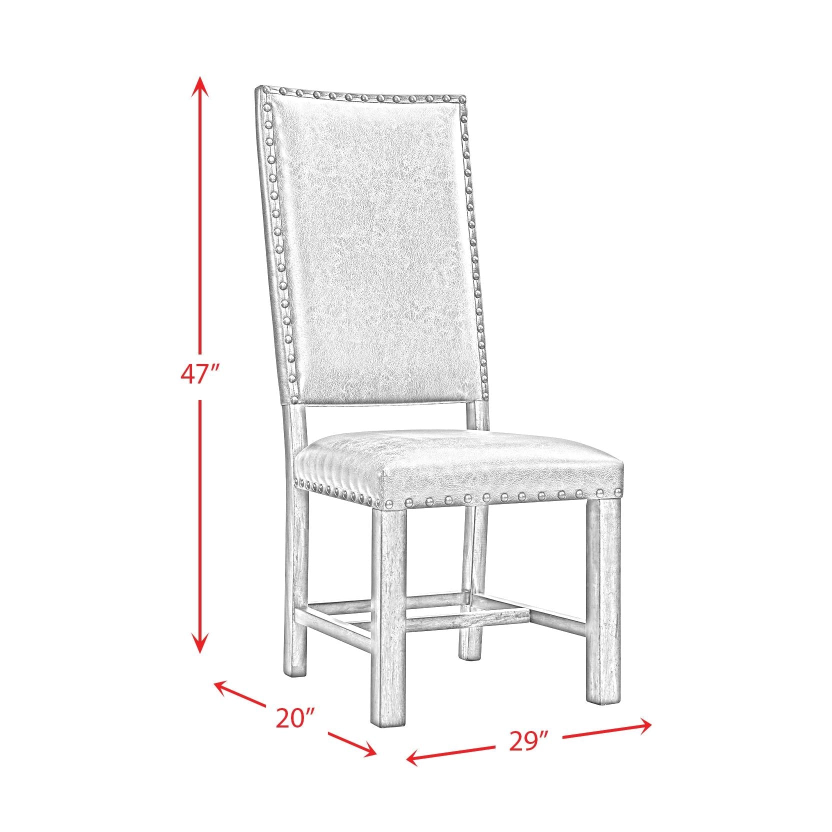 Elements International Gramercy DGC500SLSC Tall Back Side Chair - American Furniture of Slidell