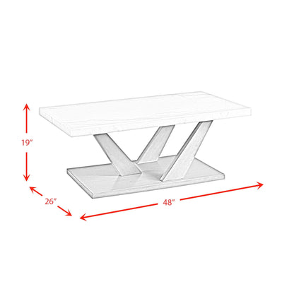 Elements International Greta T.6850.CT Rectangular Coffee Table - American Furniture of Slidell