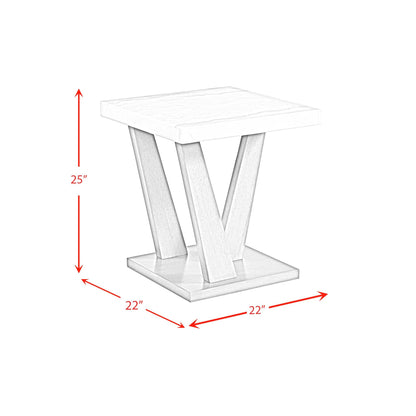 Elements International Greta T.6850.ET Square End Table - American Furniture of Slidell