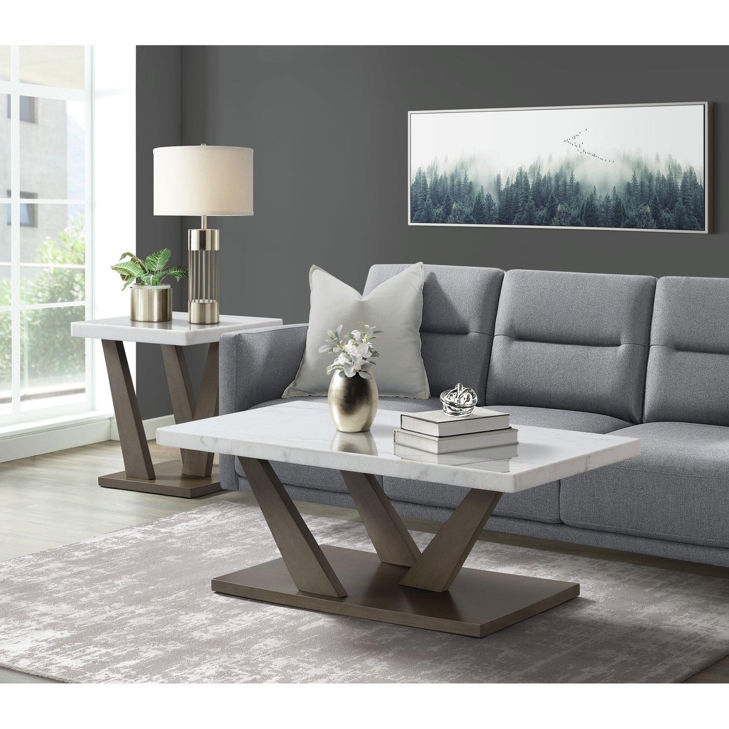 Elements International Greta T.6850.ET Square End Table - American Furniture of Slidell