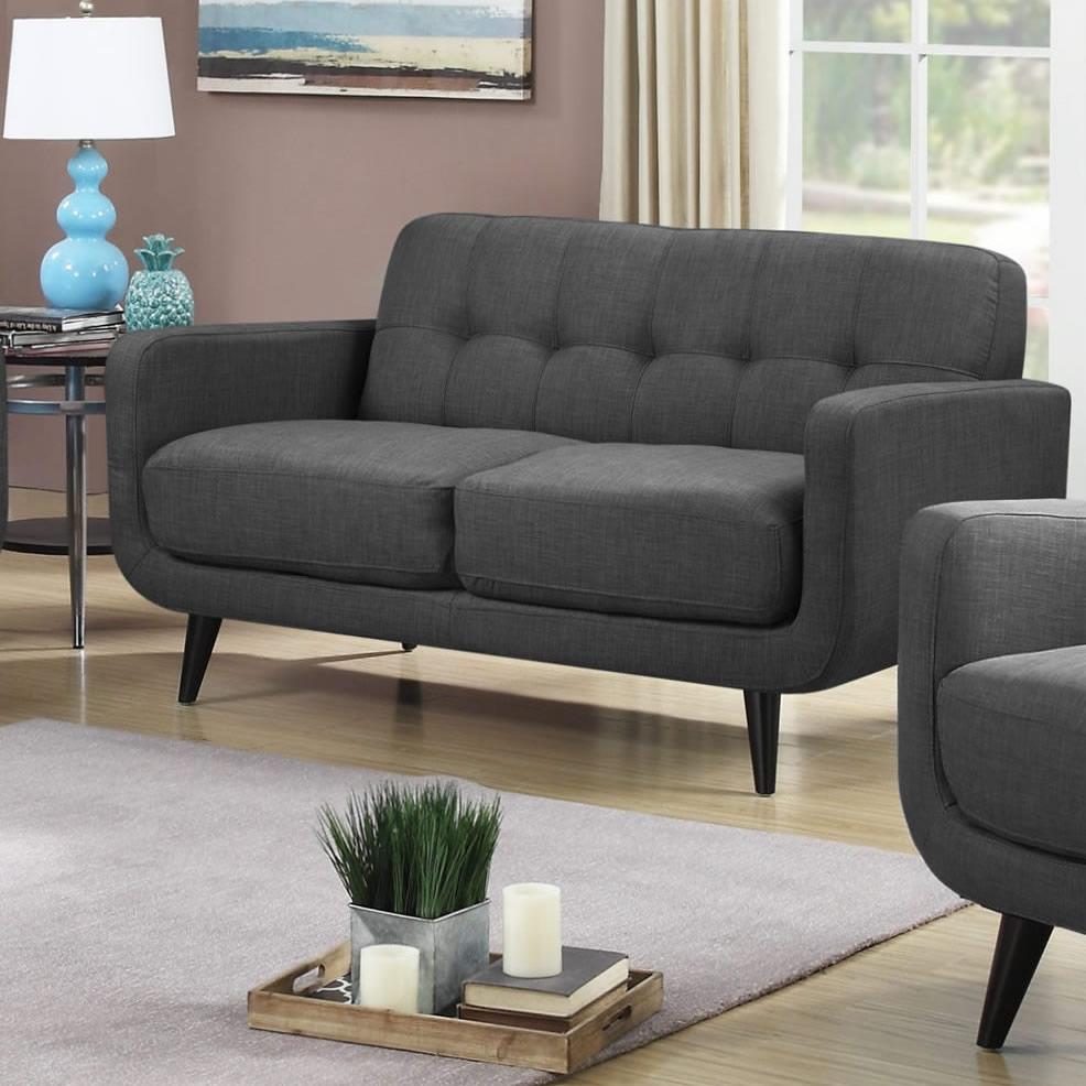 Elements International Hadley UHD090200NP Loveseat - Heirloom Charcoal - American Furniture of Slidell