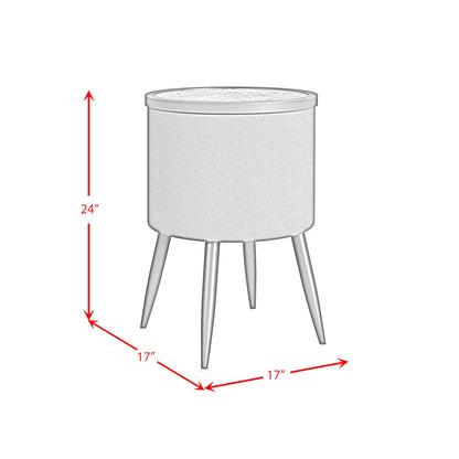 Elements International Halo T - 18400 - 8 - RETS Round Smart End Table - American Furniture of Slidell