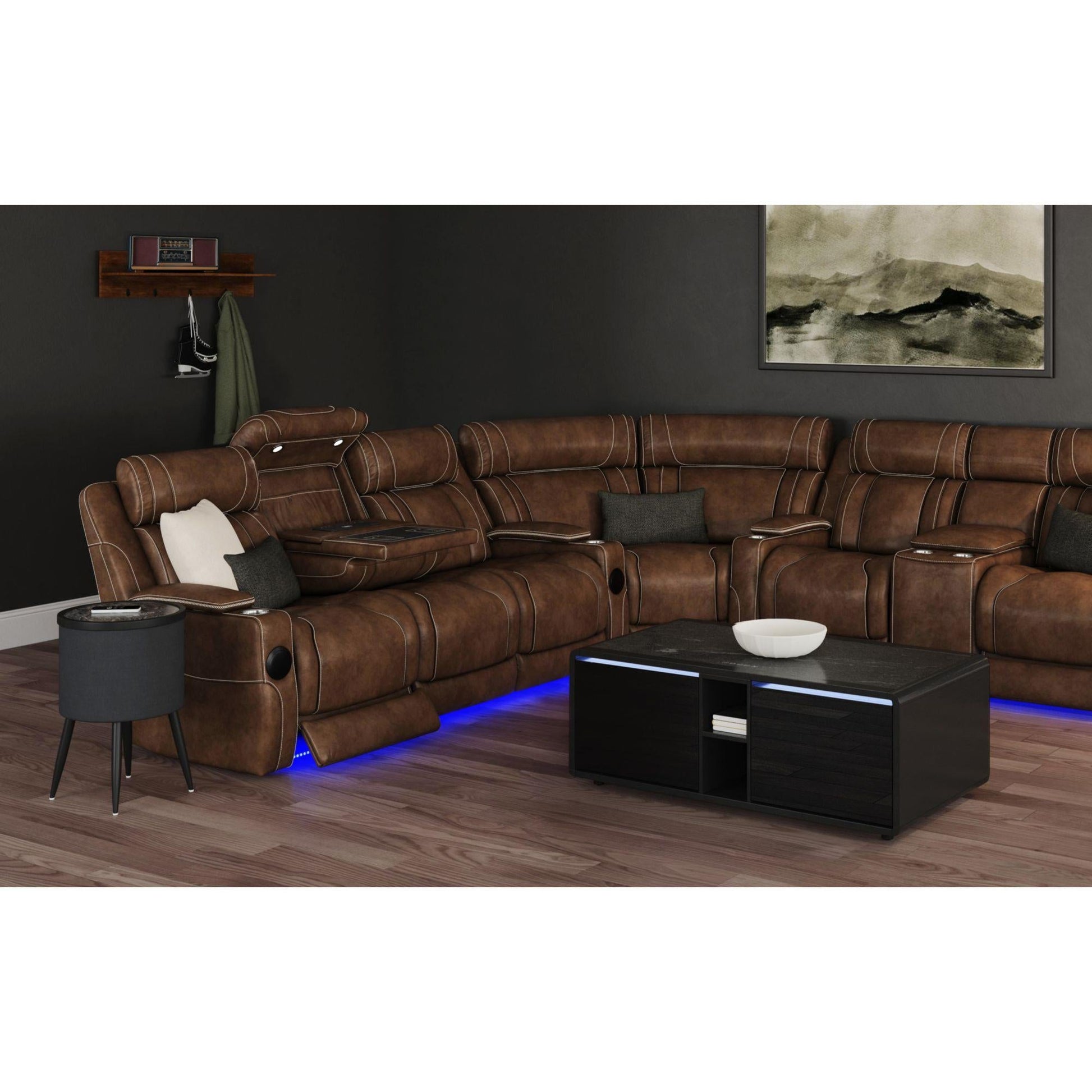 Elements International Halo T - 18400 - 8 - RETS Round Smart End Table - American Furniture of Slidell