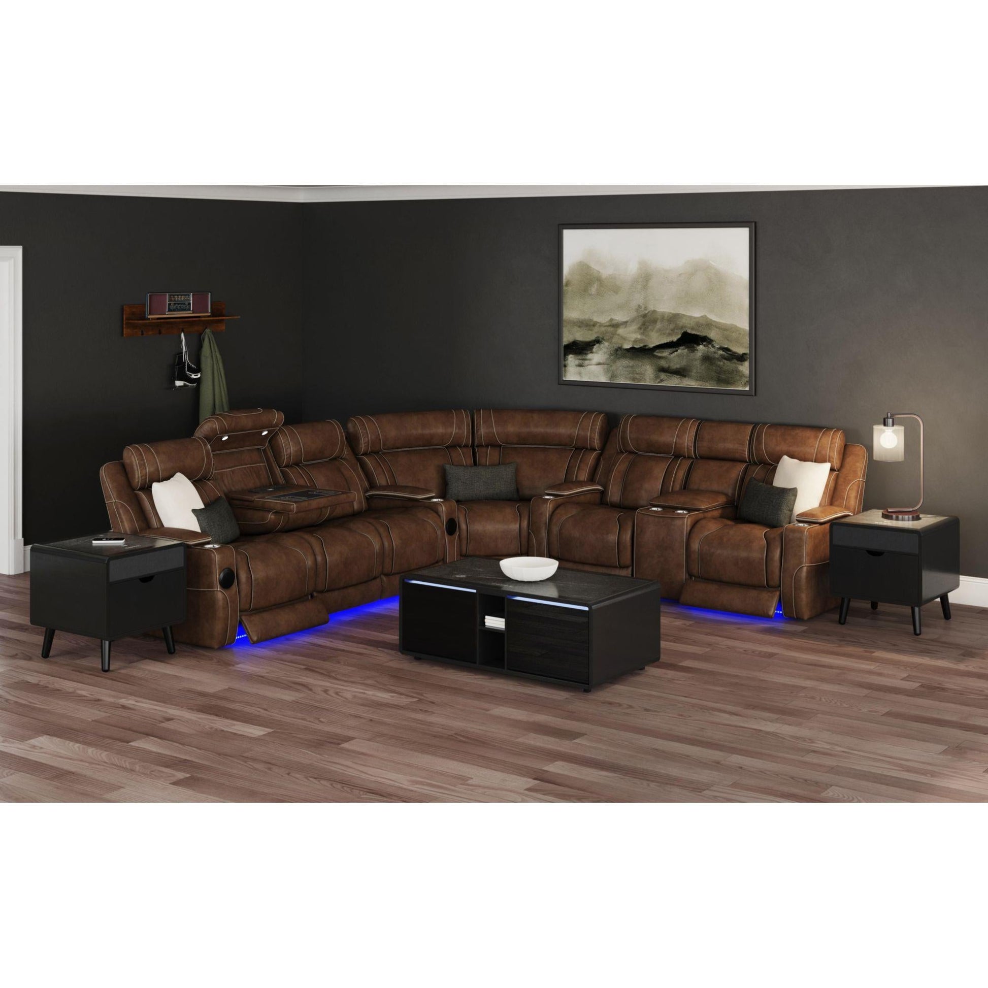 Elements International Halo T - 18400 - 8 - SETS Square Smart End Table - American Furniture of Slidell