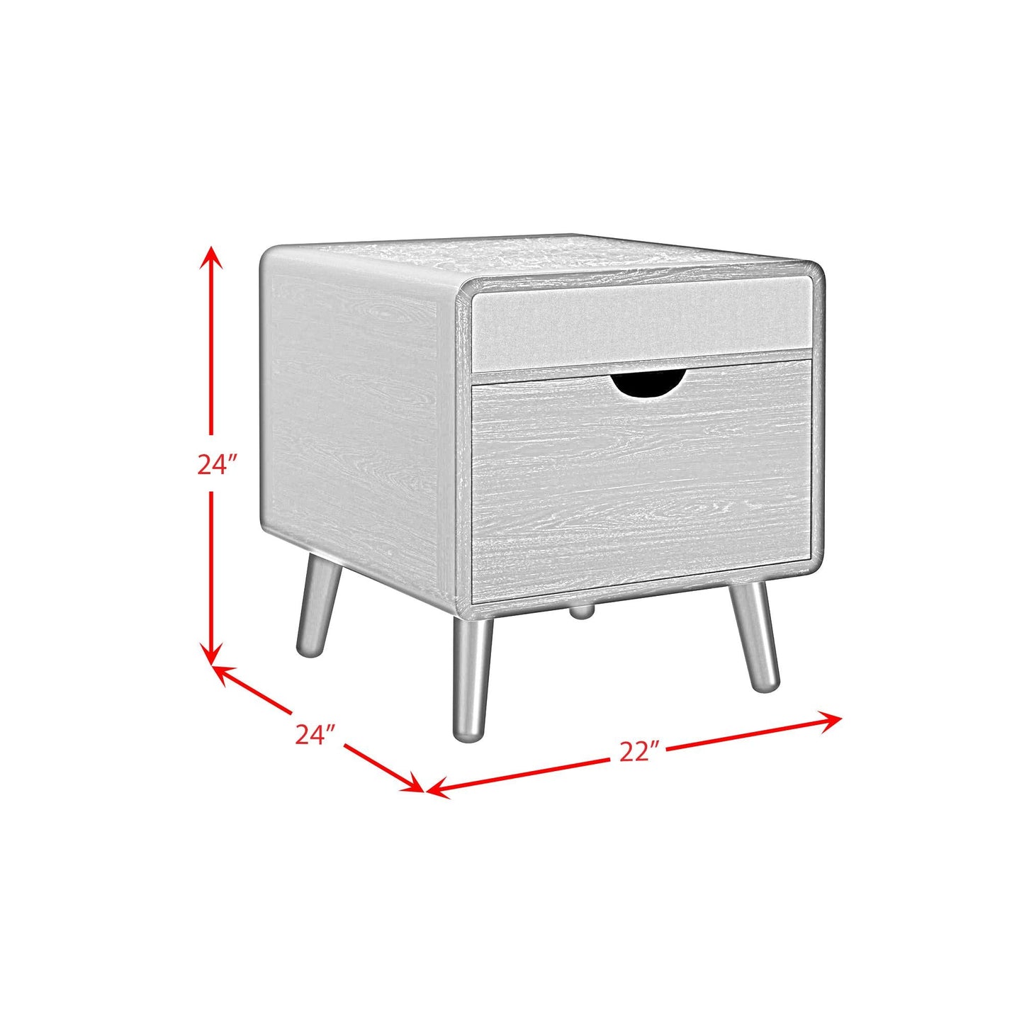 Elements International Halo T - 18400 - 8 - SETS Square Smart End Table - American Furniture of Slidell