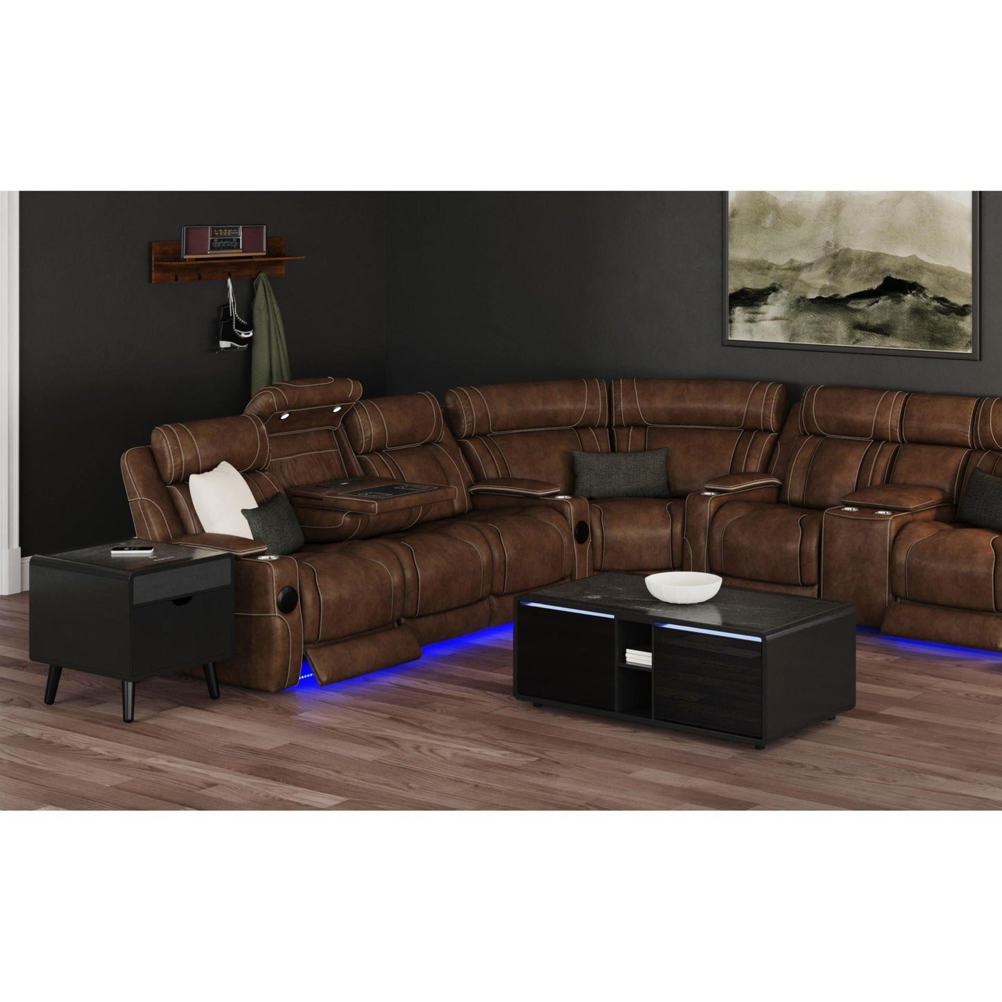 Elements International Halo T - 18400 - 8 - SETS Square Smart End Table - American Furniture of Slidell