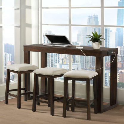 Elements International Hardy 4 pc Pub Height Dinette THY100BTSP - American Furniture of Slidell