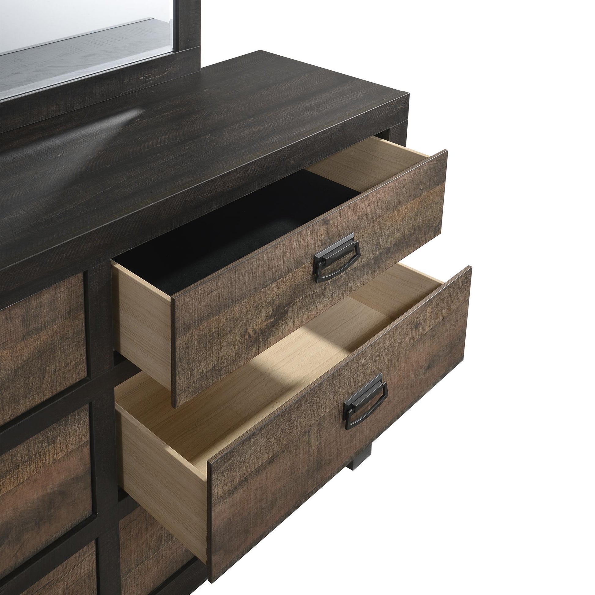 Elements International Harlington HG100DRMR Dresser w/ Mirror Set - American Furniture of Slidell