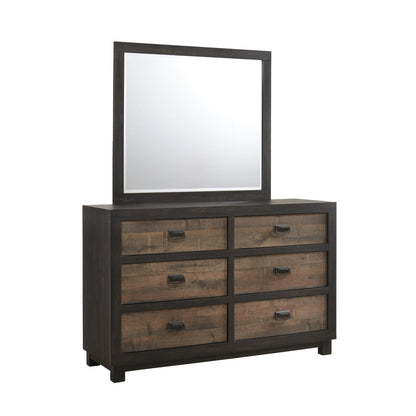 Elements International Harlington HG100DRMR Dresser w/ Mirror Set - American Furniture of Slidell