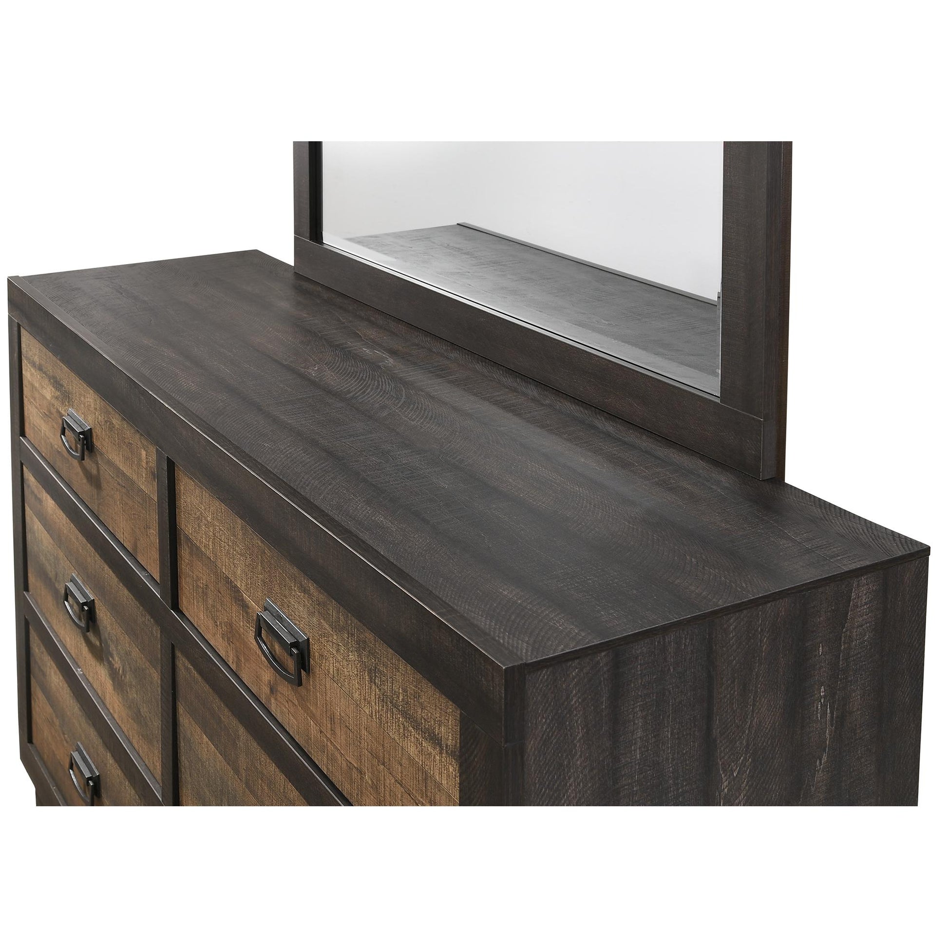Elements International Harlington HG100DRMR Dresser w/ Mirror Set - American Furniture of Slidell