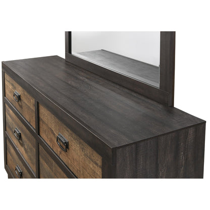 Elements International Harlington HG100DRMR Dresser w/ Mirror Set - American Furniture of Slidell