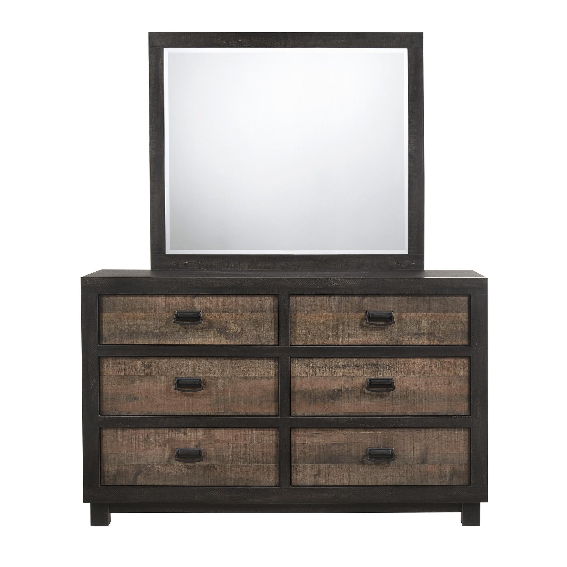 Elements International Harlington HG100DRMR Dresser w/ Mirror Set - American Furniture of Slidell