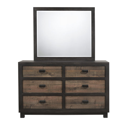 Elements International Harlington HG100DRMR Dresser w/ Mirror Set - American Furniture of Slidell