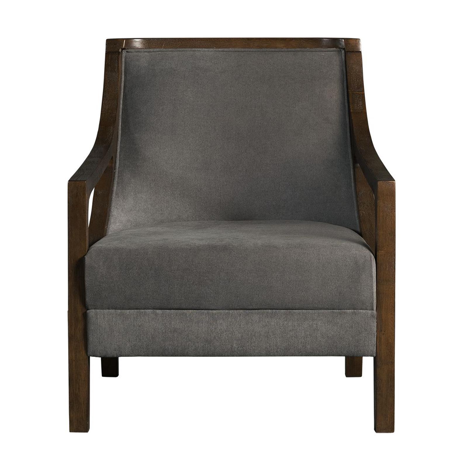 Elements International Hopkins UHK526101E Accent Chair - Charcoal/Espresso - American Furniture of Slidell